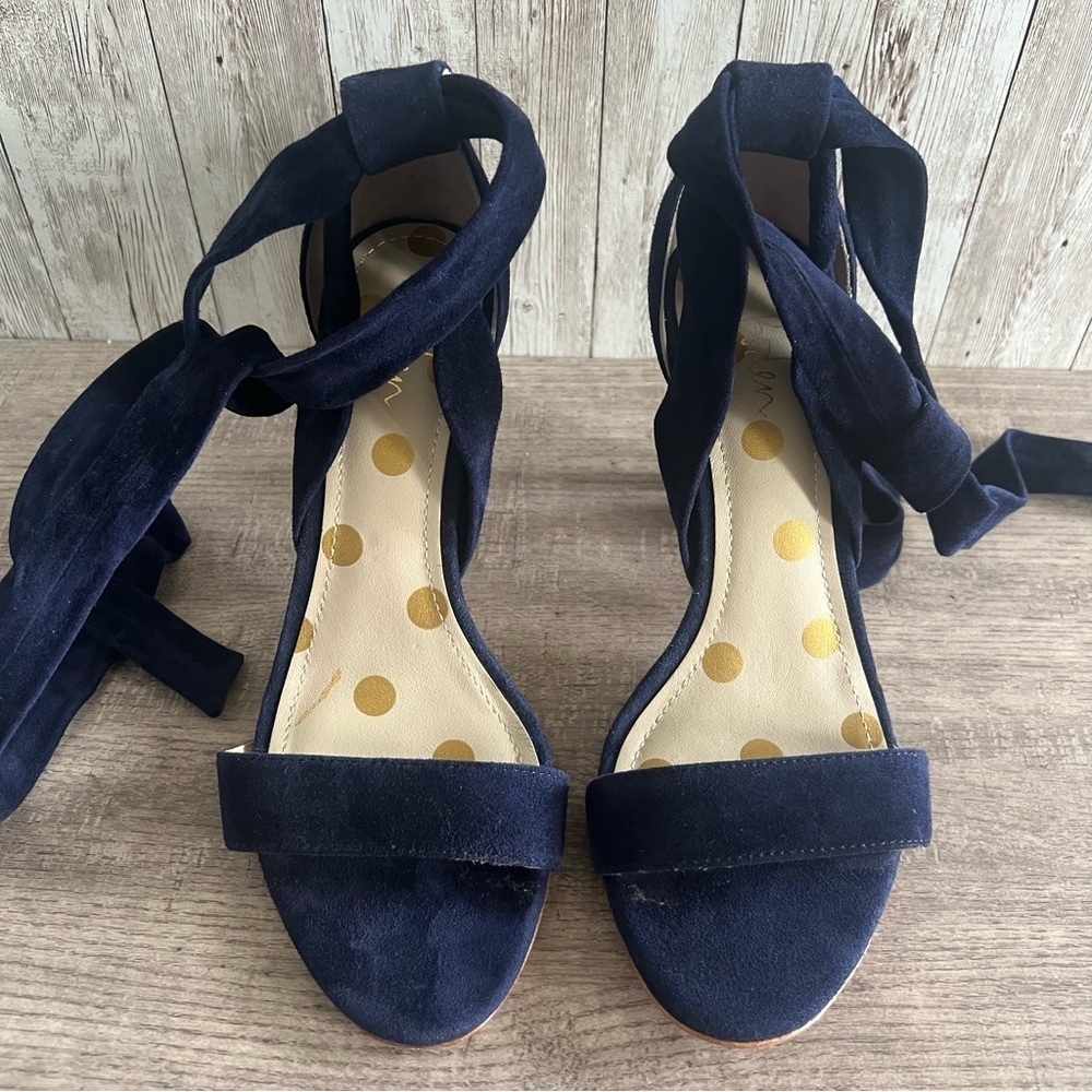 Boden Primrose Suede Tie Heels